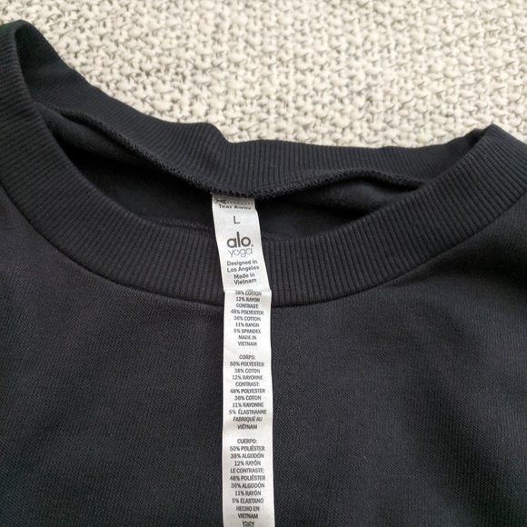 ALO Hook-up Lattice Long Sleeve Pullover Sweater L - Picture 8 of 8